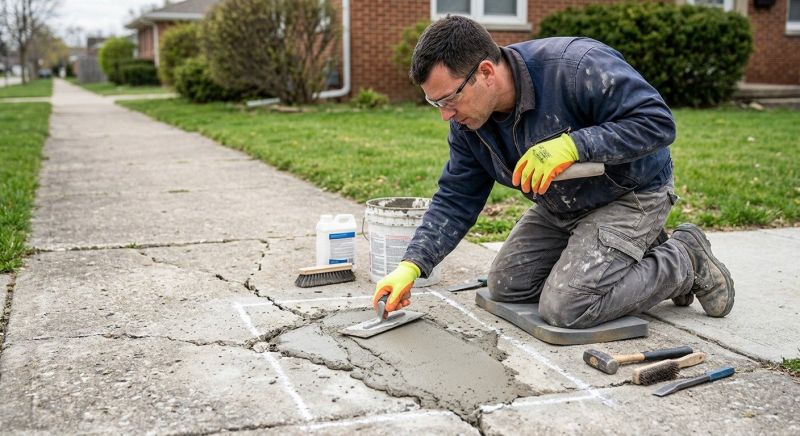 Concrete Sidewalk Repair in West Des Moines, IA